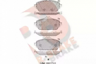 R BRAKE rb2212 -  Комплект тормозных колодок, дисковый тормоз